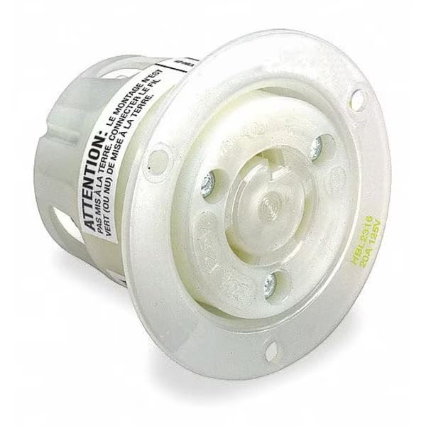 20A Flanged Twist-Lock Receptacle 3P 3W 125/250VAC