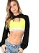 SweatyRocks Women's Solid Black Long Sleeve Pullover Crop Top Hoodie