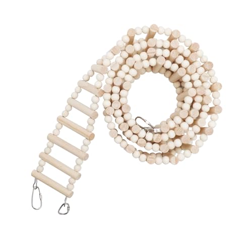 Image of Rat Ladder Bridge Toy, Rat Climbing Toys, Natural Wooden Hamster Ladder Bridge Toy, Cage Accessories for Bird Parrot Cockatiel Sugar Gliders - 36 Steps - 50.78 x 3.14 Inch