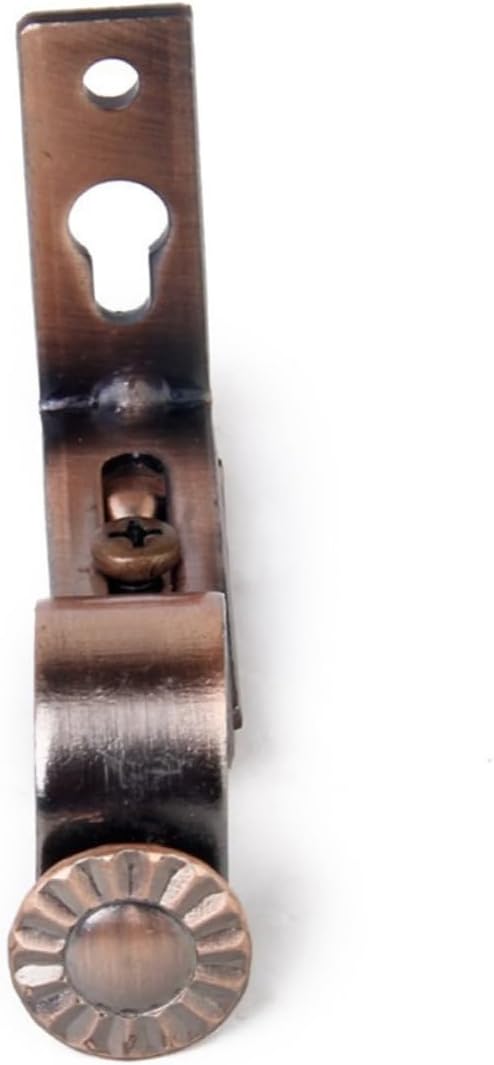4pcs Adjustable Curtain Rod Bracket Fits Wall-Mounted Drapery Holder Red Bronze Screws Easy Installation for Home