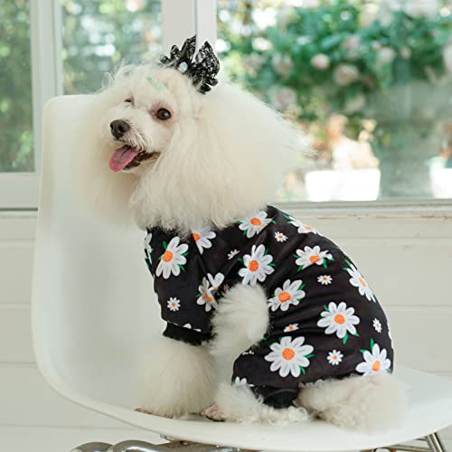 Image of CuteBone Small Dogs Outfit Soft Puppy Onesies Pjs Dog Pajamas Pet Coat Cat Apparel Comfy Doggie Jumpsuit Bodysuit for All Seasons P221XS