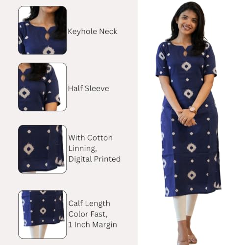 Image of Sun Fashion And Lifestyle Women's Pv Cotton Stitched Printed Kurti