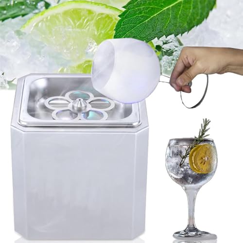 Glaskühler Mini Eisbechermaschine - Edelstahl Cup Chiller mit eingebautem LED-Licht zum schnellen Einfrieren von Bier, Wein, Whiskey und Cocktails ideal für Bars und Restaurants