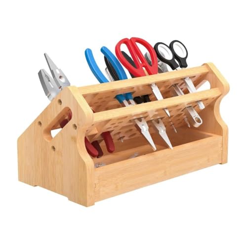 Organiseur en bambou pour tournevis et outils de bureau - 4
