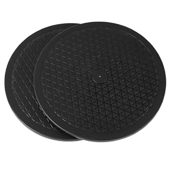 Multi-use Heavy Duty Swivel Turntable Includes: 12" inch diameter Lazy Susan, 360 degree Fully Rotating Surface, You can manually adjust the displayed goods. Heavy Duty Swivel Turntable: The turntable has a non-slip groove. There is a bead net inside...