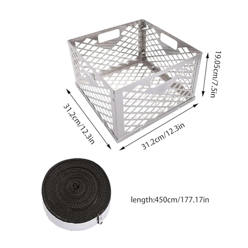 Kit de modificación de acero inoxidable con cesta de carbón para barbacoas y parrillas 6