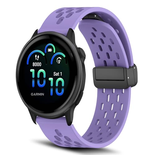 [RoSoki] �o���h 20mm Garmin Vivoactive 6 �Ή� �V���R���� �}�O�l�b�g�t�� �X�|�[�c�o���h �ւ��X�g���b�v �����x���g �_�炩�� �ʋC�� �����ȒP �y�� �������₷�� �j���ʗp Garmin Vivoactive 6 �p 