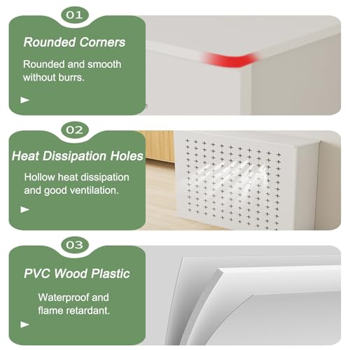 Cubre radiador impermeable e ignífugo armario protector transpirable blanco 4