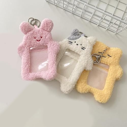 Cartoon Plush Card Holder Plush Animal Card Covers Card Sleeves Photo Card Holder Photocard Holder Keychain Bag Charm3