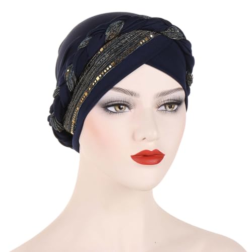 Generic African Women Turban Cap Cancer Chemo Beanies Cap Stretchy Elastic Headscarf Vintage Soft Headwraps3