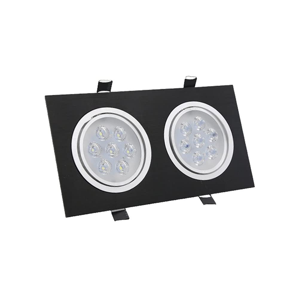 Spotlight Carré Double-Tête Éclairage Encastré Led Haute Luminosité Angle 30 Plafond Modulable