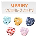 Upairy Potty Training Pants | Boys & Girls | 5 Pack | Washable & Reusable | Super Absorbent | Leakproof | | Baby Potty Training Underwear (L)