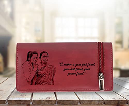Image of Leather Women wallet (Cherry Red)