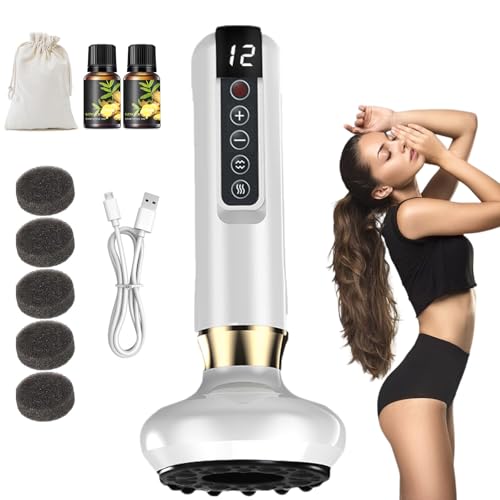 Beauty & Shine - Masajeador Anticelulítico Beauty & Shine, 12 Velocidades Ajustables, Apto Para Abdomen, Cintura, Caderas Y Piernas, Temporizador Automático (White)