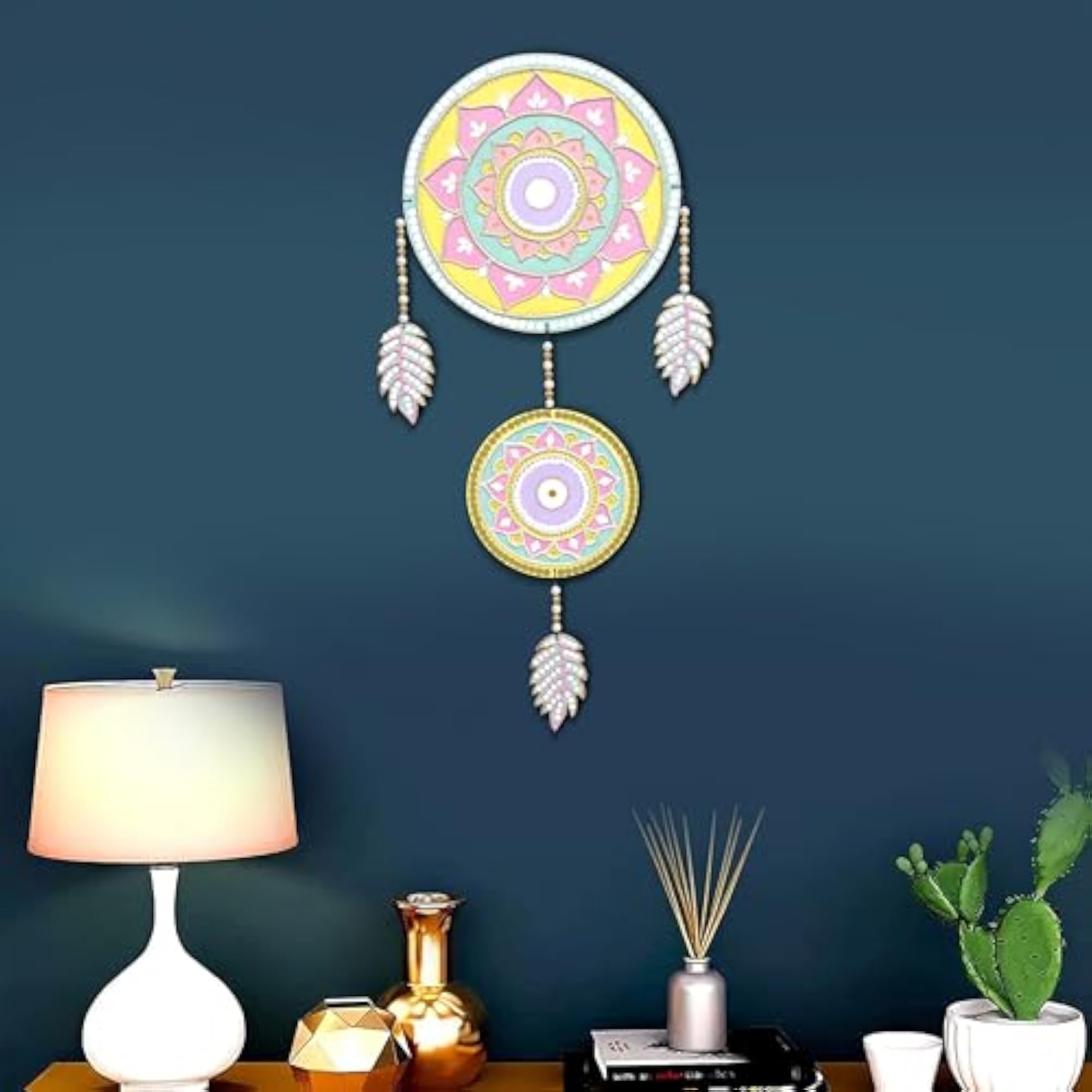 PRISHA'S Handcrafted Lippan Wall Decor, Set of 3 Frames