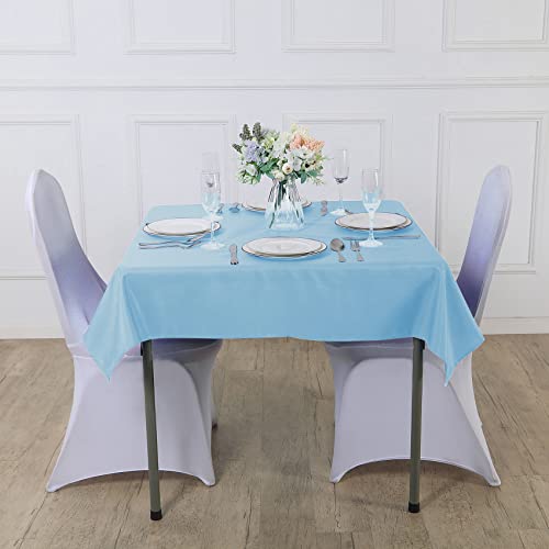Cupuamon Square Tablecloth 52x52 inch Washable Polyester Fabric Table Cloth for Wedding Party Dining Banquet Decoration（52x52,Blue Mist） by Cupuamon - Image 6