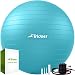 Trideer Exercise Ball (45-85cm) Extra Thick Yoga Ball Chair, Anti-Burst Heavy Duty Stability Ball Supports 2200lbs, Birthing Ball with Quick Pump (Office & Home & Gym) (Turkis, 55cm)