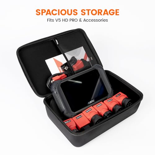 Image of ANCEL EVA Hard Protective Case for V5 HD PRO Heavy Truck Scanner, Diesel Diagnostic Tool Storage Case Bag, Waterproof Shockproof Storage Bag with Durable Zipper, Travel Ready