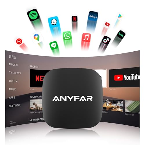 Image of Wireless CarPlay Android Auto Adapter, 2025 Upgraded(2+32GB),Support Netflix YouTube TikTok PlayStore TF Card USB Flash Driver, for 2016+ Factory Wired CarPlay /Android Auto Cars, ANYFAR AI 7 Magic Box