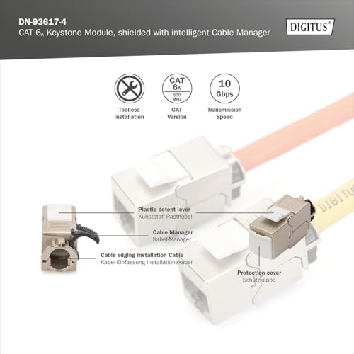 Keystone Cat-6A DIGITUS blindé connecteur RJ45 de qualité supérieure - 2