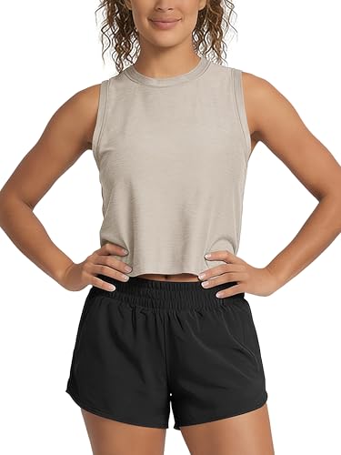 Image of ODODOS Women's Performance Tank Ultra Soft odSTRATUM Tech Sleeveless Tee Shirts High Crew Neck Pullover Top