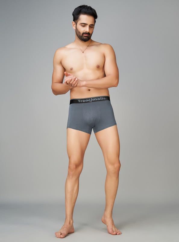 Image of TRENDMALLS Men's Birla Micromodal Regular Fit Solid Men Underwear Trunks with No Marks Waistband