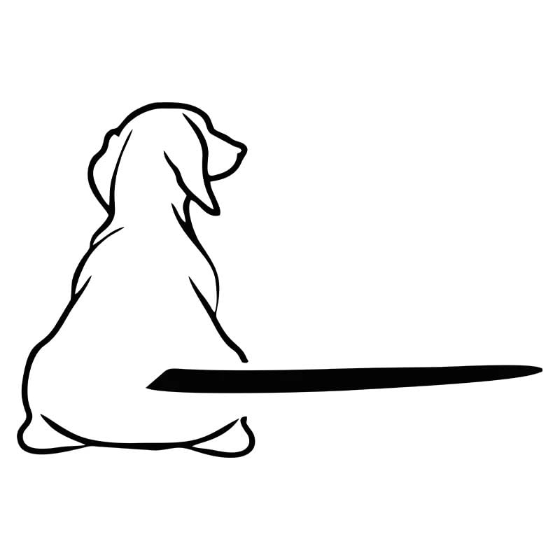 Weißer lustiger Hund beweglicher Schwanz Aufkleber Hund Windschutzscheibe Scheibenwischer Aufkleber Niedliches Tier Welpe Auto Aufkleber Wasserdicht Heckscheibenwischer Aufkleber Dekoration Auto