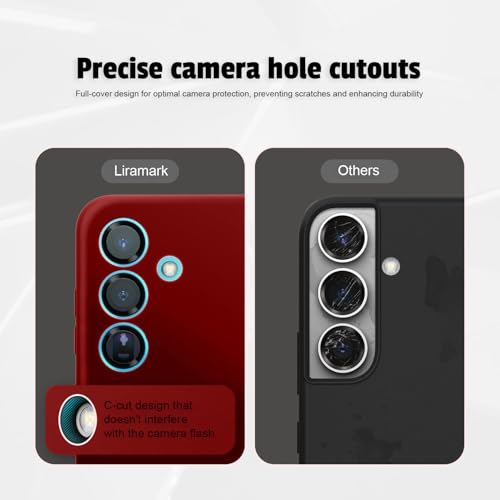 Image of LIRAMARK Liquid Silicone Soft Back Cover Case for Samsung Galaxy S25 Plus / S25+ 5G (Red)