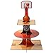 Basketball Cupcake Stand, 3 Tier Sports Theme Party Cupcake Tower Basketball Birthday Party Table Decor for Basketball Theme Party Cupcake Stand Decorations