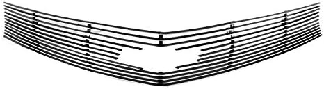 Front Bumper Upper Billet Grille Insert [Emblem Cutout] Compatible with 2010-2013 Chevy Camaro LS LT RS SS Long