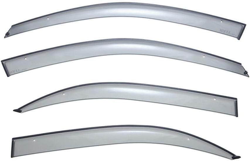 WellVisors Window Visors Wind Deflectors Compatible with Hyundai Sonata 2002-2005 Premium Series Rain Guards 3-847HY006