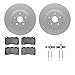 Dynamic Friction Company Front Geospec Brake Rotors with 5000 Advanced Brake Pads includes Hardware 4512-13055