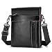 Produktbild SPAHER Umhängetasche Herren Klein, Schultertasche Leder Vintage Herrentasche zum Umhängen Wasserdicht Ledertasche Anti-Diebstahl mit Verstellbarem Schultergurt, Schwarz