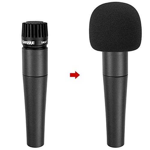 Capa de espuma para filtro de pop SM57 – Capa contra vento para microfone Shure SM-57 para bloquear