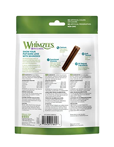 Whimzees By Wellness Puppy Natural Dental Chews For Dogs, Long Lasting Treats, Grain-Free, Freshens Breath, Extra Small/Small Breed, 30 Count #TOP1