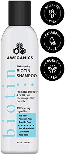 Aweganics Biotin Hair Growth Shampoo, AWE Inspiring Thickening Shampoo for Hair Loss