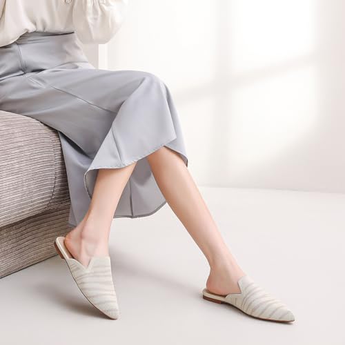 Image of Tilocow Knit Mules Office Slip on Loafers Business Casual Flats for Women
