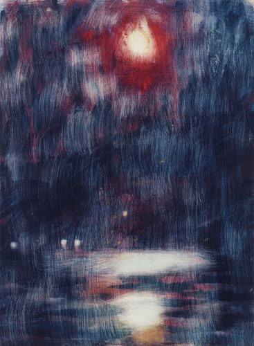 Art Mural Clair de lune lac Majeur - Peinture Poster Impression Graffiti 60x90