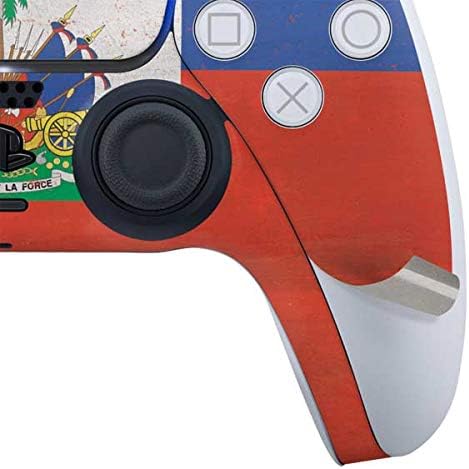 Skinit Decal Gaming Skin Compatible with PS5 Digital Edition Bundle - Haitian Flag Distressed Design