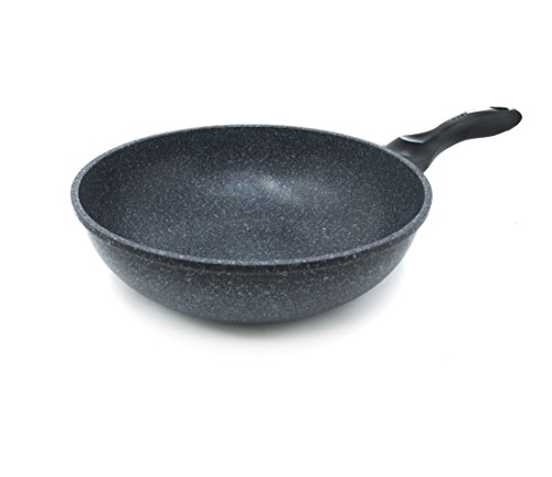 Alpha Nonstick Marble Stone Coating 11" Wok Pan PFOA FREE