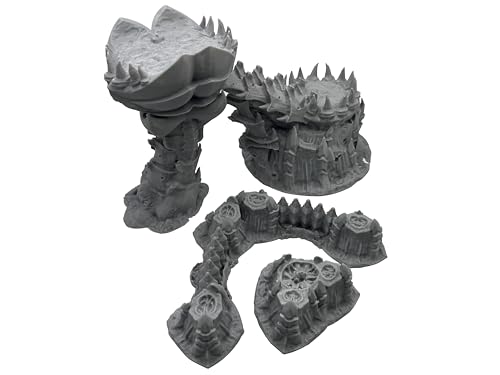 Hautico Tyran Terrain Set for 28mm 40K Wargame, 3D Printed