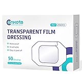 Conkote Transparent Film Dressing 2.3' x 2.7', Waterproof and Super Thin, 50 Dressings