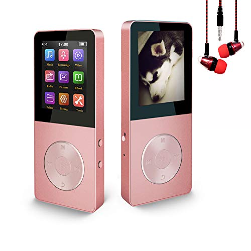 Mp3 Player, Hotechs Hi-Fi Sound, with FM Radio, Recording Function Build-in Speaker Expandable Up to 64GB with Noise Isolation Wired Earbud