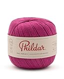 Composition : 100% COTON Phildar - Pelote de Laine Phil Perle 5 - Laine à Tricoter - 100% COTON - Aiguille n°2.5 - Couleur FUCHSIA