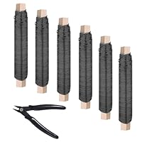 UCFBWO 6X Blumenwickeldraht-Set, 0,7mm × 35m Bindedraht mit Drahtschneider, Blumendraht Wickeldraht Schwarz, Basteldraht zur Befestigung von Blumen und Pflanzen, Kranzbinden & Floristik