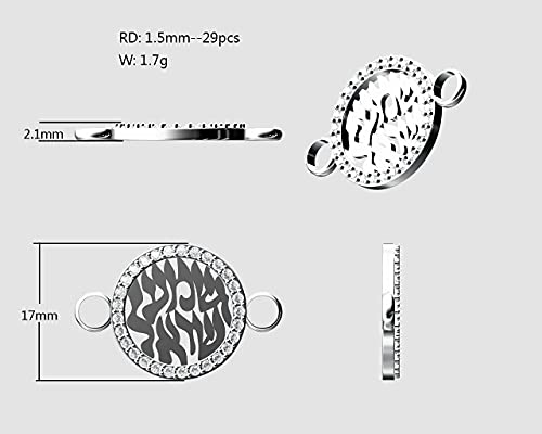 Central Diamond Center Shema Bracelet Sterling Silver Gold Plated Red String Pure Brilliance Cz Kabbalah Jewelry - Rhodium Plated #TOP4