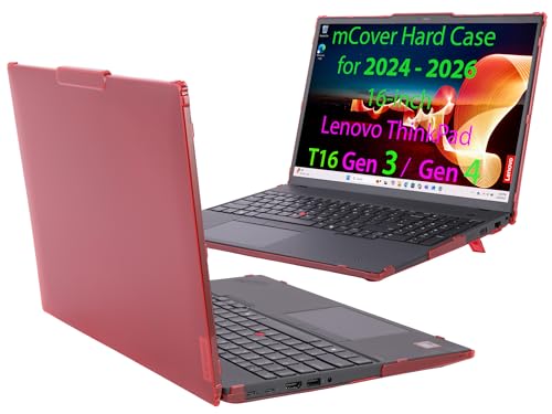 Coque mCover rouge pour Lenovo ThinkPad T16 Gen 3/Gen 4 16 pouces