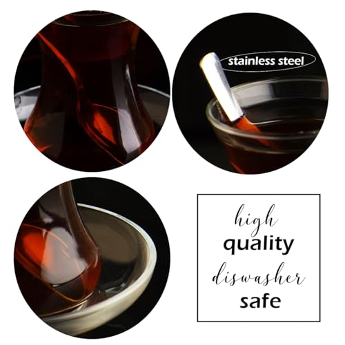 The Mask El Turko The Buybox 19 Pieces Traditional Turkish Tea Set Includes; 6 Glasses Tea Cups thumb #5