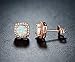 Barzel 18K Rose Gold Plated Created Opal Stud Earrings for Women (Rose Gold)