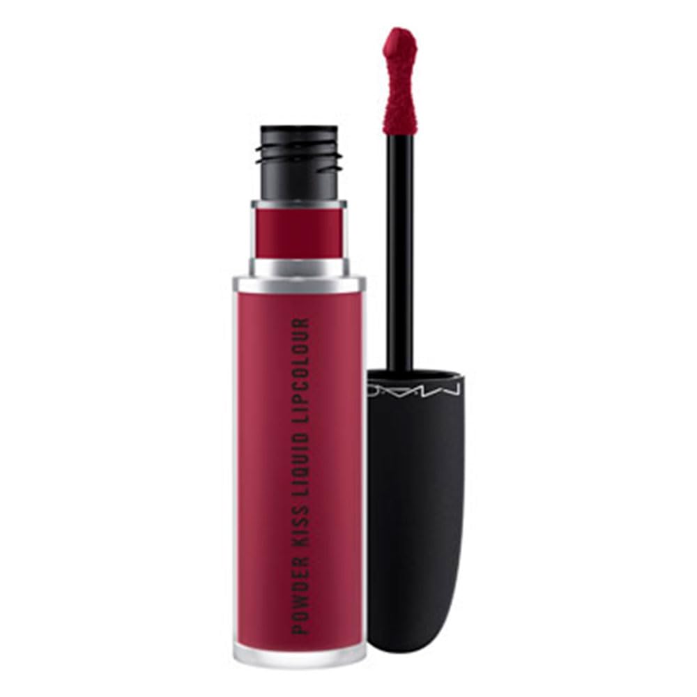 MAC Cosmetics Powder Kiss Liquid Lipcolour - 983 Burning Love (Deep intense berry) .17 oz / 5 ml